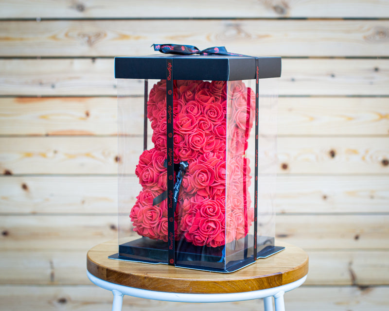 Red Luxury Rose Teddy Bear Handmade Gift Box