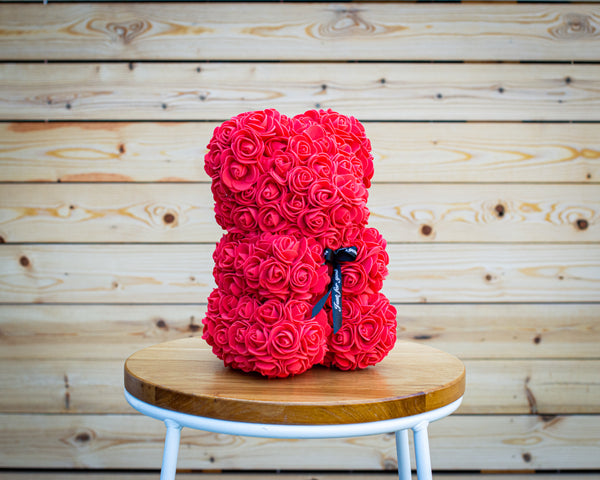Red Luxury Rose Teddy Bear Handmade Gift Box - RoseGift.co.uk