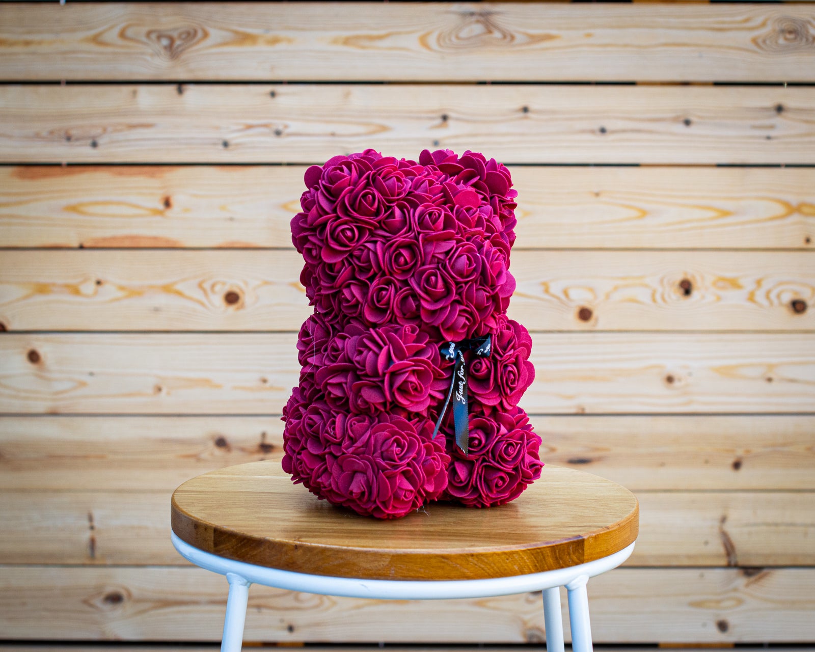 Pink roses with teddy bear online